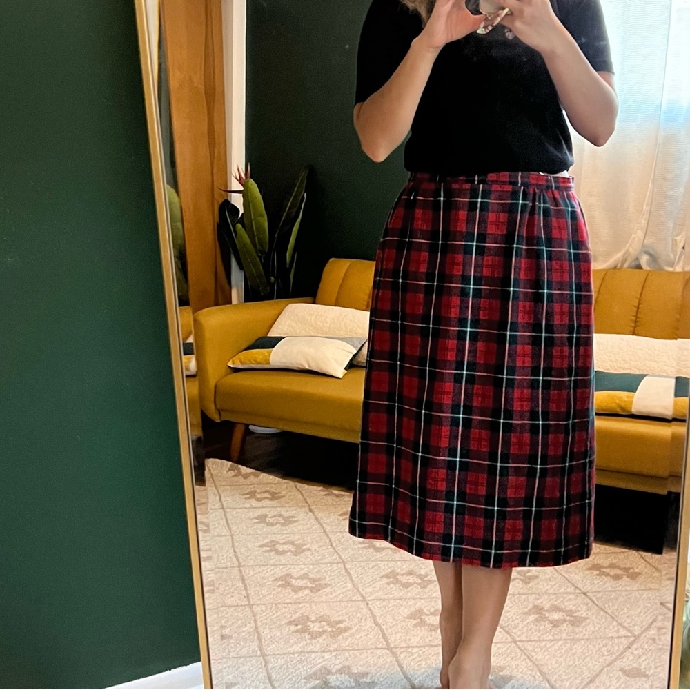 Pendleton Tartan Plaid Full Long A Line Skirt - Picture 1 of 8